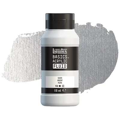 Liquitex Basics Fluid akrilna boja, 118 ml - 052, silver