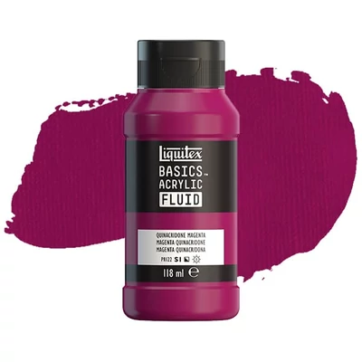 Liquitex Basics Fluid akrilna boja, 118 ml - 114, quinacridone magenta