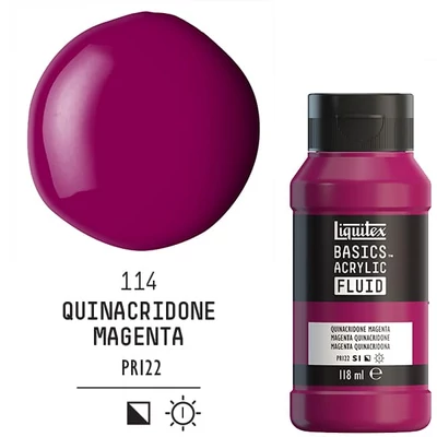 Liquitex Basics Fluid akrilna boja, 118 ml - 114, quinacridone magenta
