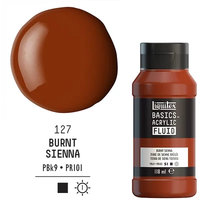 Liquitex Basics Fluid akrilna boja, 118 ml - 127, burnt sienna