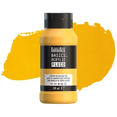 Liquitex Basics Fluid akrilna boja, 118 ml - 163, cadmium yellow deep hue