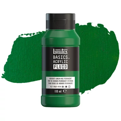 Liquitex Basics Fluid akrilna boja, 118 ml - 224, hooker's green hue permanent