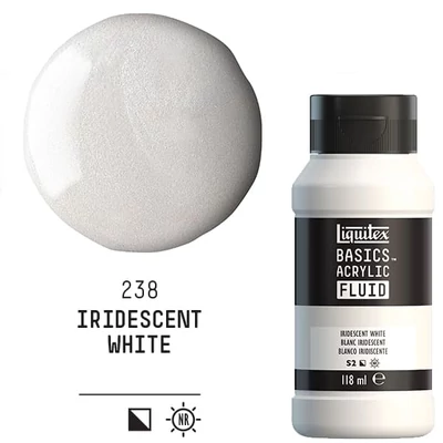 Liquitex Basics Fluid akrilna boja, 118 ml - 238, iridescent white