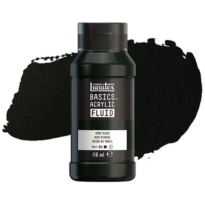 Liquitex Basics Fluid akrilna boja, 118 ml - 244, ivory black