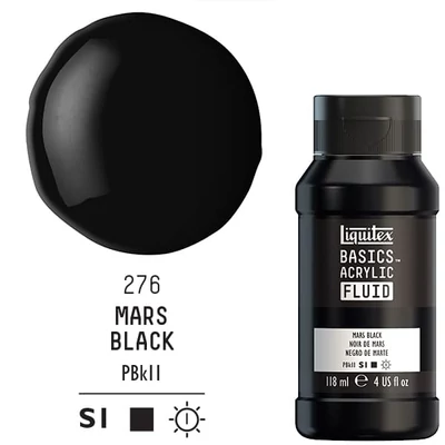 Liquitex Basics Fluid akrilna boja, 118 ml - 276, mars black