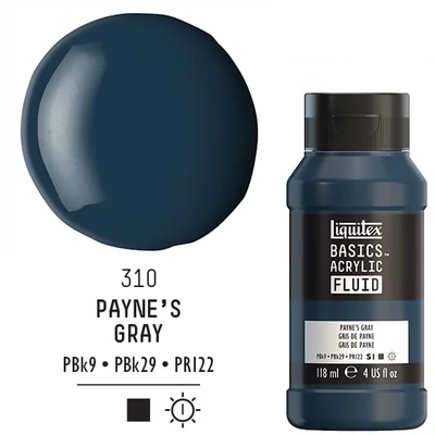 Liquitex Basics Fluid akrilna boja, 118 ml - 310, payne's grey