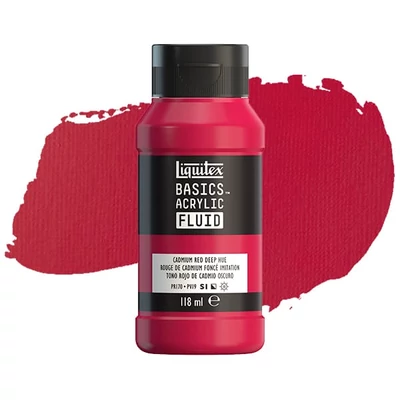Liquitex Basics Fluid akrilna boja, 118 ml - 311, cadmium red deep hue