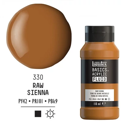 Liquitex Basics Fluid akrilna boja, 118 ml - 330, raw sienna