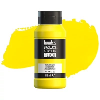 Liquitex Basics Fluid akrilna boja, 118 ml - 410, primary yellow