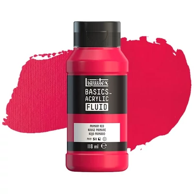 Liquitex Basics Fluid akrilna boja, 118 ml - 415, primary red