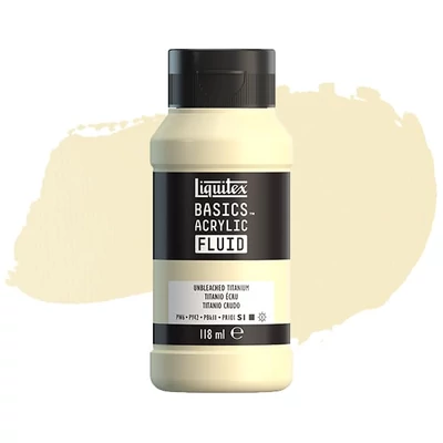 Liquitex Basics Fluid akrilna boja, 118 ml - 434, unbleached titanium