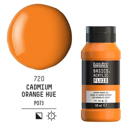 Liquitex Basics Fluid akrilna boja, 118 ml - 720, cadmium orange hue