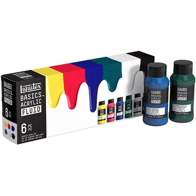 Liquitex Basics Fluid set akrilnih boja, 6x118 ml