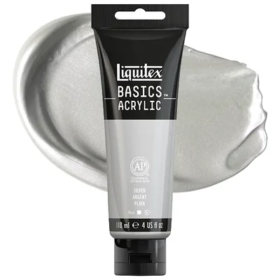 Liquitex Basics akrilna boja, 118 ml - 052, silver
