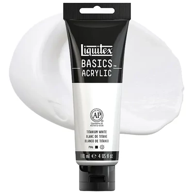 Liquitex Basics akrilna boja, 118 ml - 432, titanium white