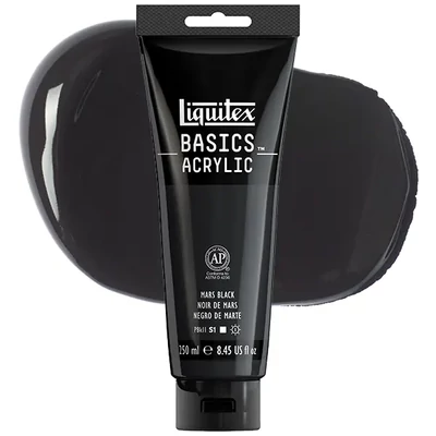 Liquitex Basics akrilna boja, 250 ml - 276, mars black