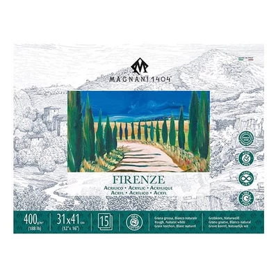 Magnani Firenze akrilni blok za slikanje, 100% pamuk, 400 g, 31x41 cm, 15 listova