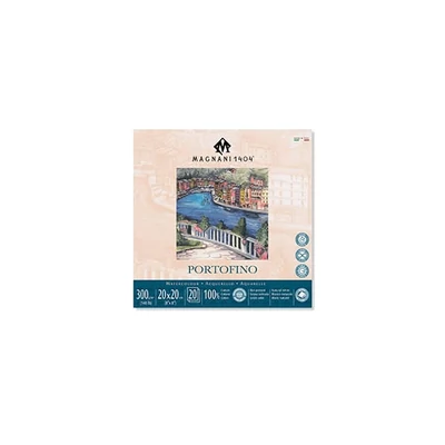 Magnani Portofino akvarel blok, 100% pamuk, 300 g, 20x20 cm, 20 listova, glatki