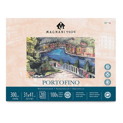 Magnani Portofino akvarel blok, 100% pamuk, 300 g, 31x41 cm, 20 listova, jednobojni