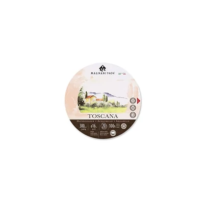 Magnani Toscana akvarel blok, 100% pamuk, 300 g, 16 cm okrugli, 20 listova, grubo