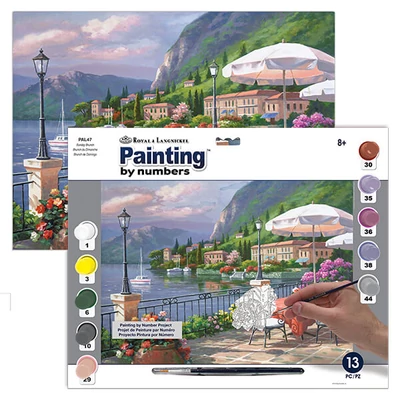 Set za bojanje s brojevima, akrilna boja+kist, 29x39 cm - nedjeljni ručak