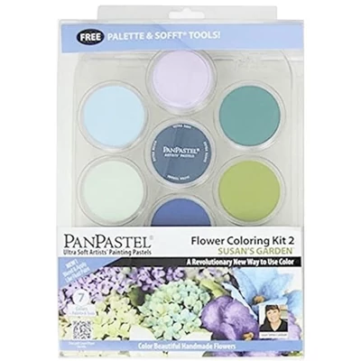 PanPastel set pastela u prahu u staklenci, 7 komada + pribor - Flower Coloring 2
