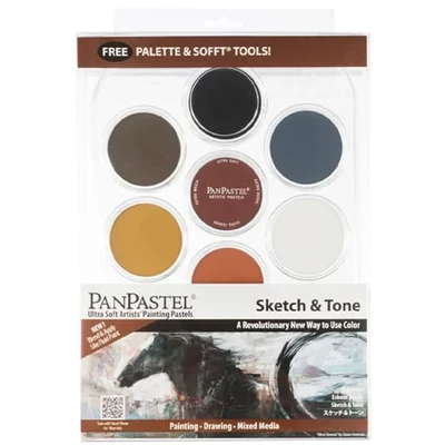 PanPastel set suhogog pastela u teglicama, 7 kom + dodaci - Sketch and Tone