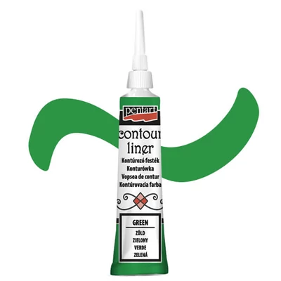 Pentart boja za konturiranje, univerzalna, 20 ml - zelena