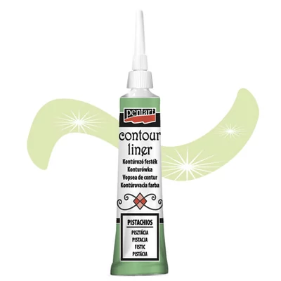 Pentart boja za konturiranje, univerzalna, 20 ml - pistacija, biserna