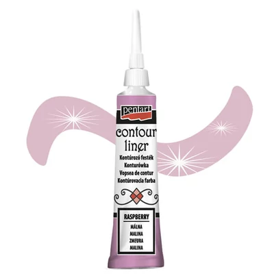 Pentart boja za konturiranje, univerzalna, 20 ml - malina, biserna