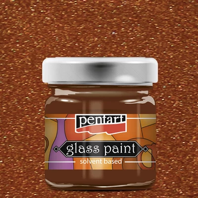 Pentart solventna boja za staklo, 30 ml - 26516 metalik bronca