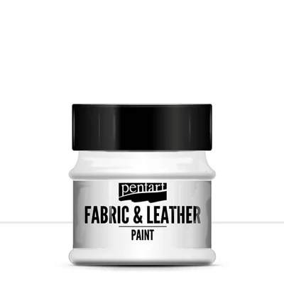 Pentart boja za tekstil i kožu, 50 ml - bijela