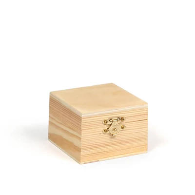 Drvena kutija - kvadratna, 8,5x8,5x6 cm