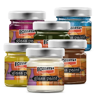 Pentart solventna boja za staklo, 30 ml - u raznim bojama
