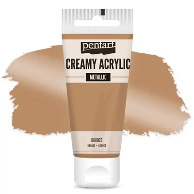 Kremasta akrilna boja Pentart, metal, 60 ml - bronca