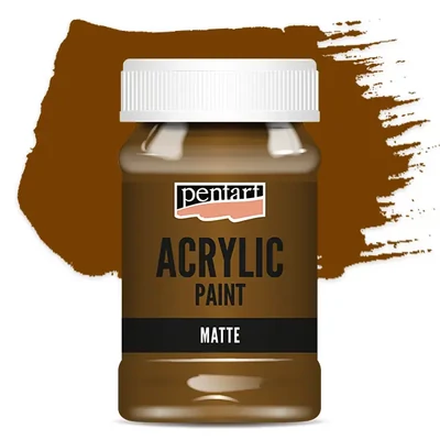 Pentart mat akrilna boja, 100 ml - svijetlosmeđa