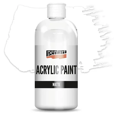 Pentart mat akrilna boja, 500 ml - bijela