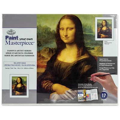 Set za bojanje, Poznata remek-djela, 28x35,5 cm - Mona Lisa