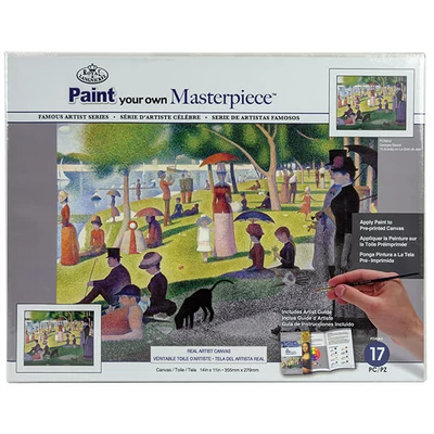 Set za bojanje, Poznata remek-djela, 28x35,5 cm - Nedjeljno popodne, Georges Seurat