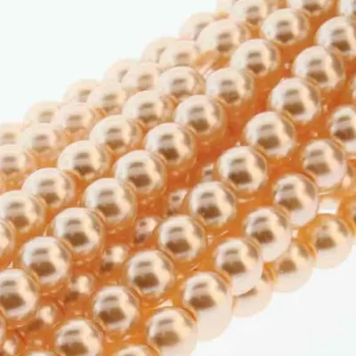 Ogrlica od čeških staklenih tekla perli, 4 mm, 120 kom - Pink