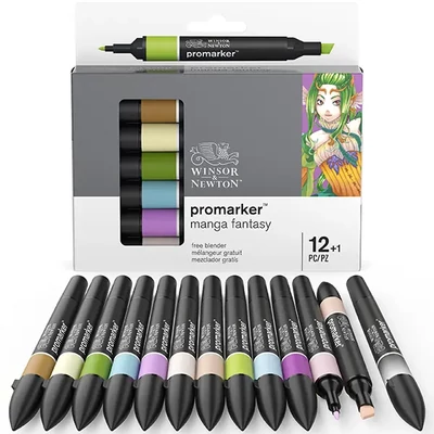 ProMarker dvostrani alkoholni flomaster - észlet - 12+1 db, Manga Fantasy