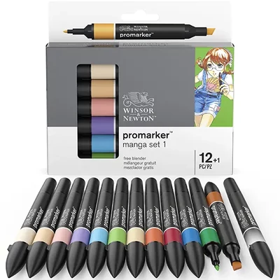 ProMarker dvostrani alkoholni flomaster - észlet - 12+1 db, Manga Set 1