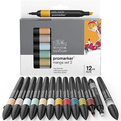 ProMarker dvostrani alkoholni flomaster - észlet - 12+1 db, Manga Set 2