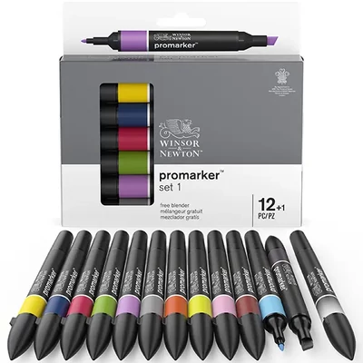 ProMarker dvostrani alkoholni flomaster - észlet - 12+1 db, Set 1
