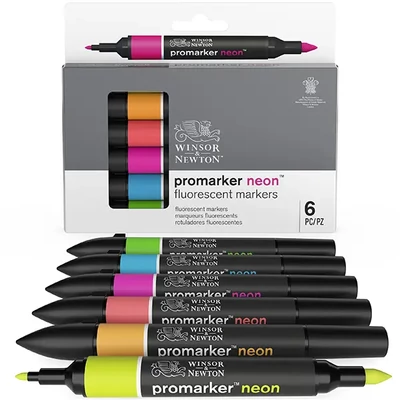 ProMarker dvostrani flomaster set - 6 kom, neon