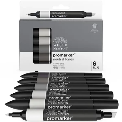 ProMarker dvostrani alkoholni flomaster - észlet - 6 db, neutral tones