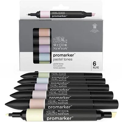 ProMarker dvostrani alkoholni flomaster - észlet - 6 db, pastel tones