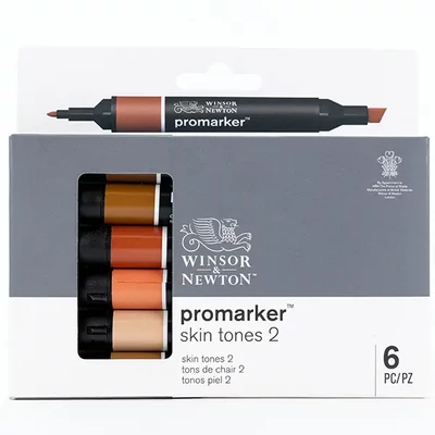 ProMarker dvostrani alkoholni flomaster - set  - 6 kom, set boja kože 2