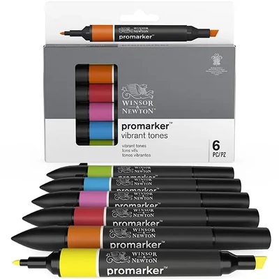 ProMarker dvostrani alkoholni flomaster - észlet - 6 db, vibrant tones