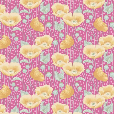 Patchwork tkanina - Tilda Gardenlife - Poppies Pink 100303